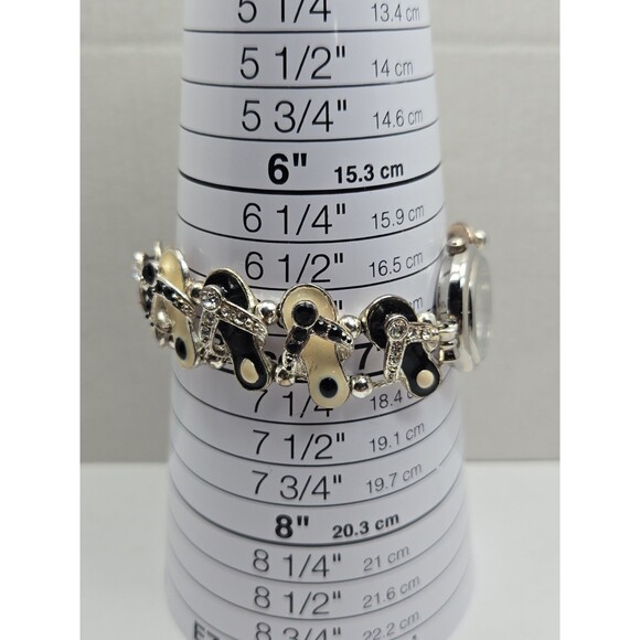 Vintage Jennie B Flip Flop Sandal Charm Bracelet Watch Quartz New Battery Summer main image 5